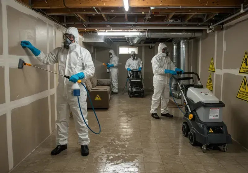 Basement Moisture Removal and Structural Drying process in Faulk County, SD